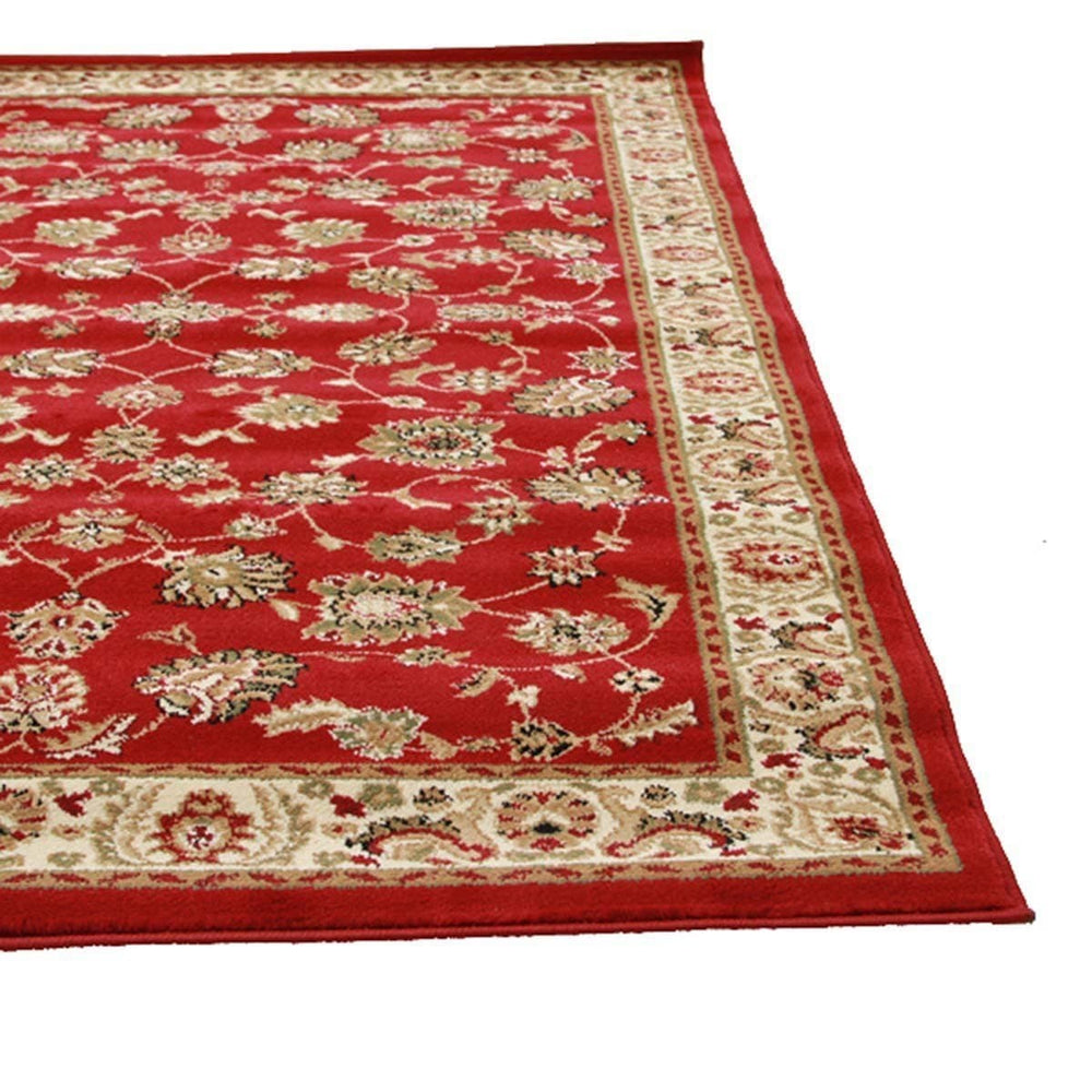 Istanbul traditional floral pattern red rug