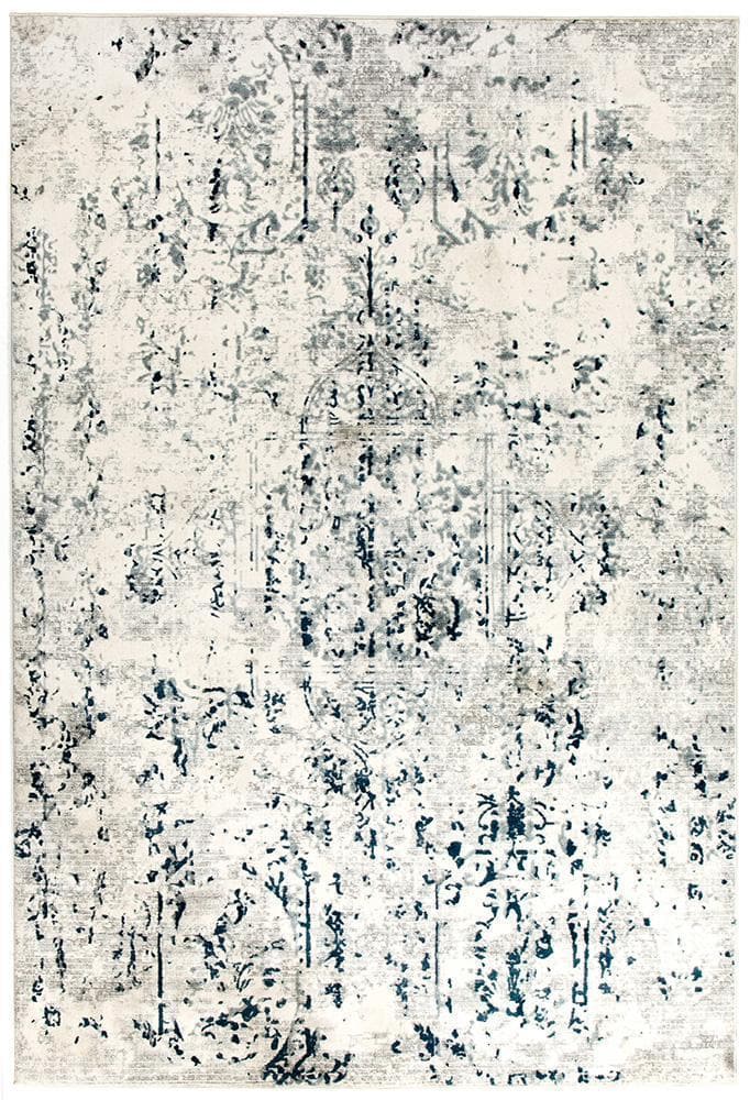 Kendra Farah distressed white transitional rug