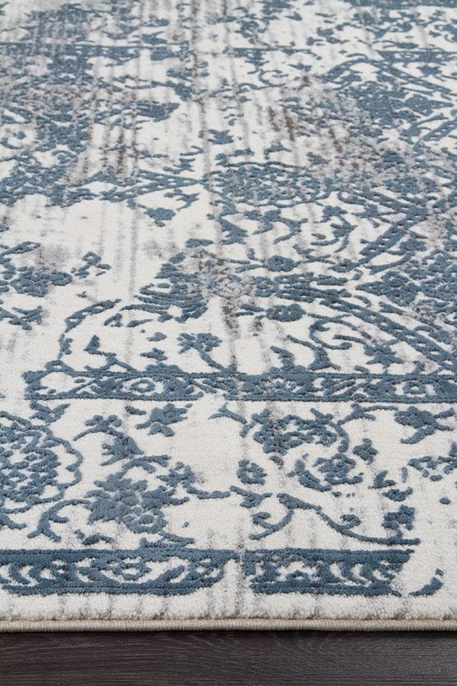Kendra Yasmin Distressed white transitional rug