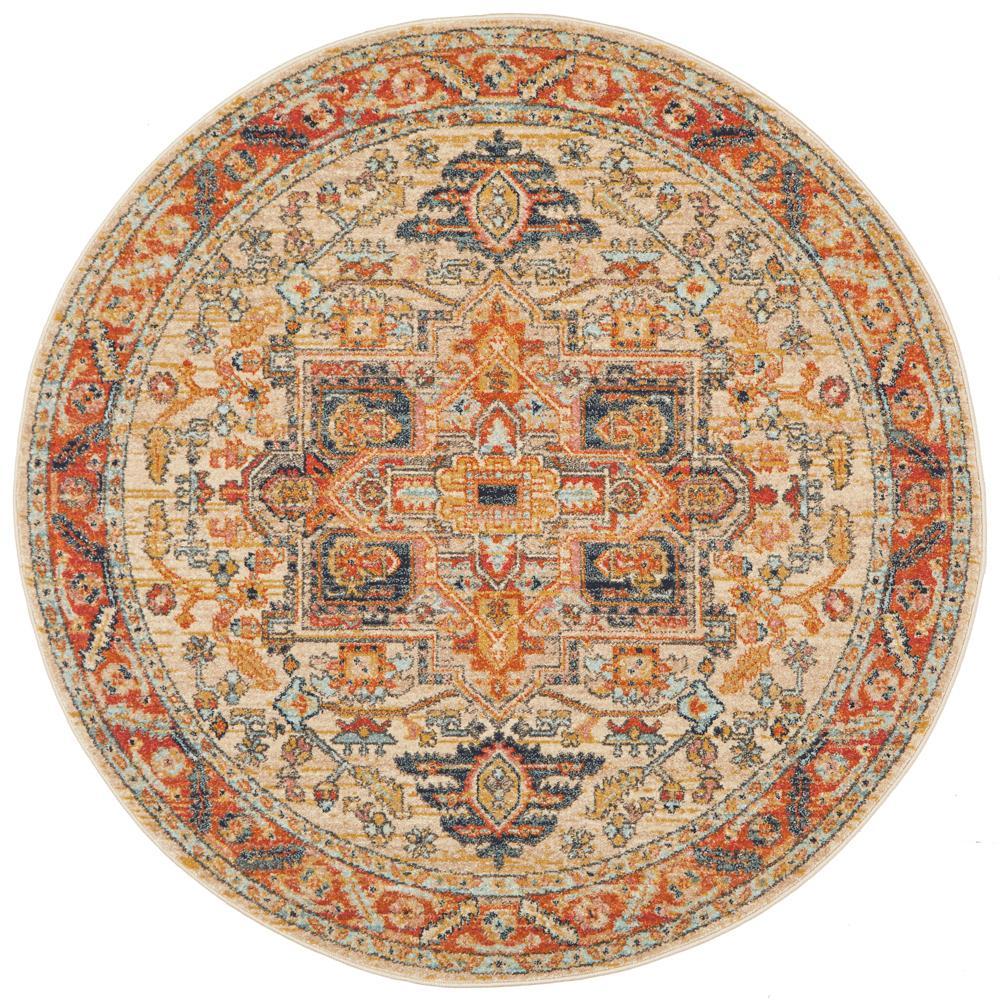 Legacy 850 rust round transitional traditional rug