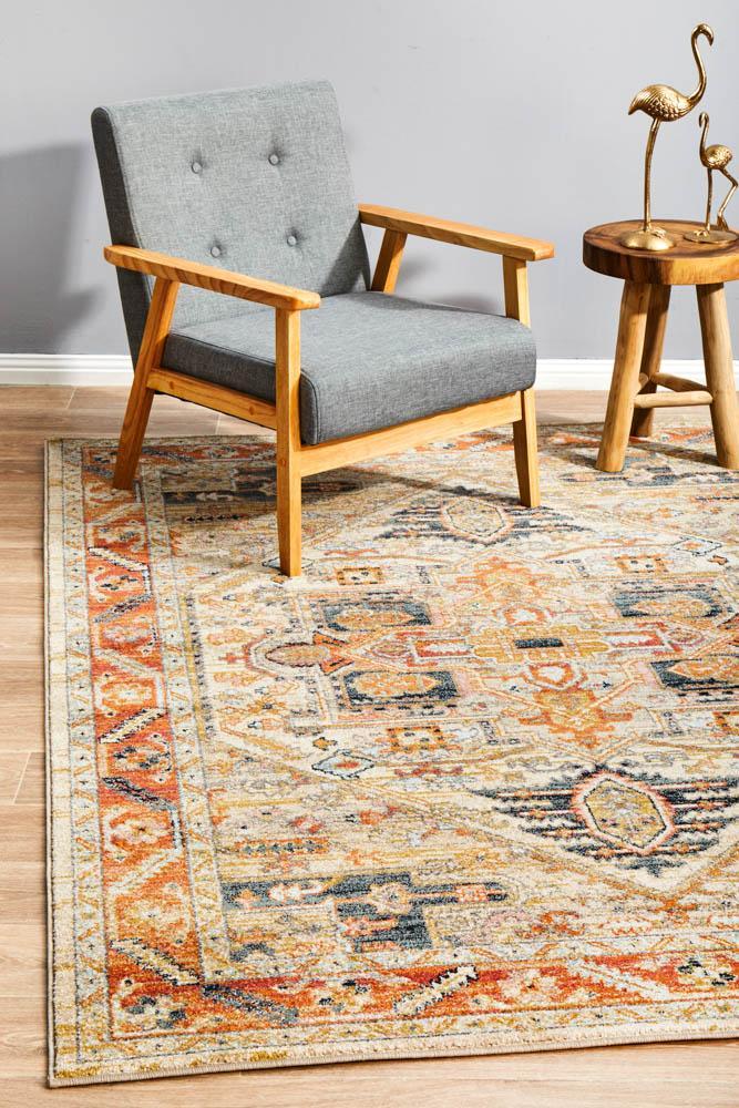 Legacy 850 Rust transitional traditional rug