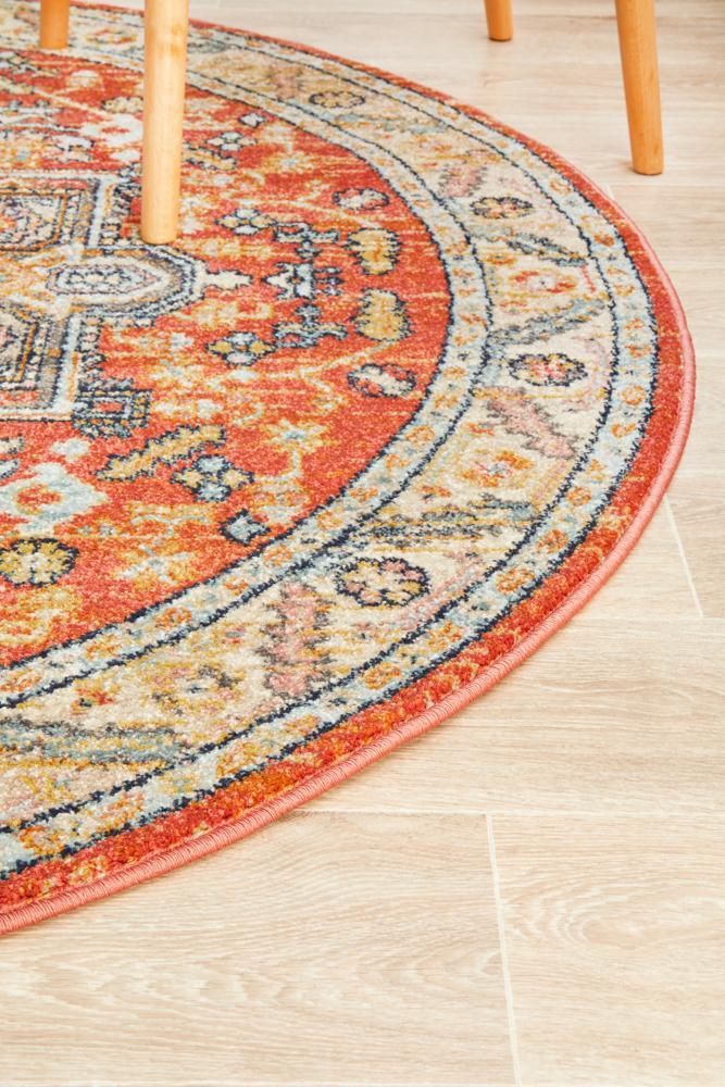 Legacy 850 terracotta round rug
