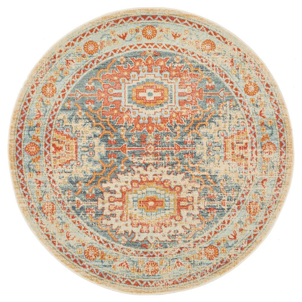 Legacy 853 Blue round transitional traditional rug