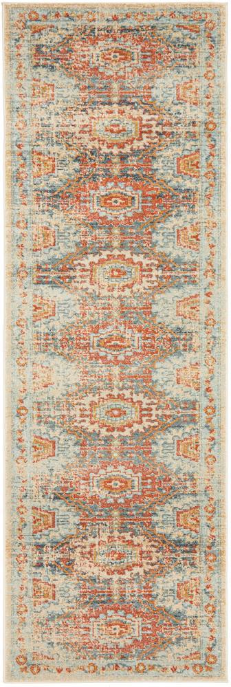 Legacy 853 Blue runner transitional traditional rug