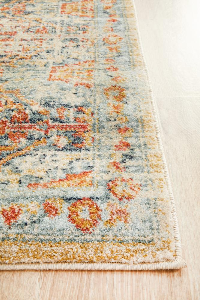 Legacy 853 Blue runner transitional traditional rug