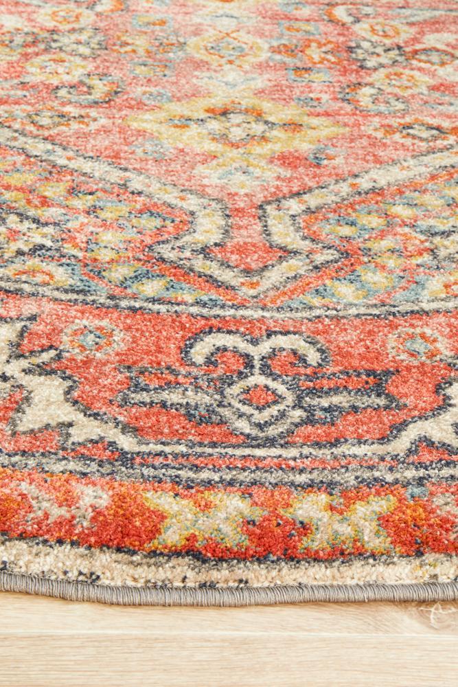 Legacy 856 crimson round transitional traditional rug