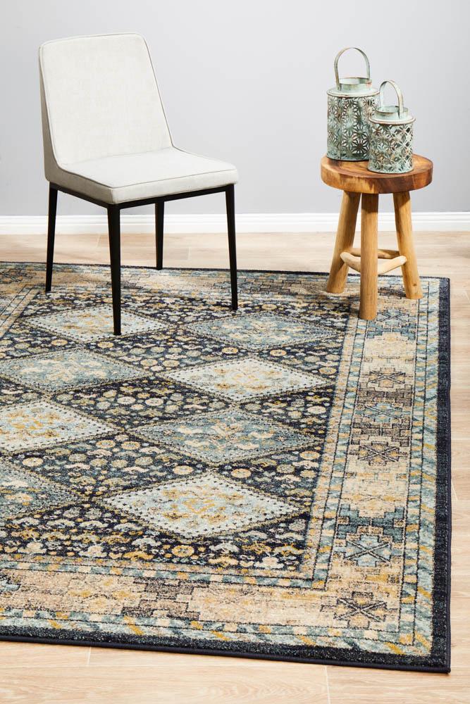 Legacy 857 navy transitional traditional rug