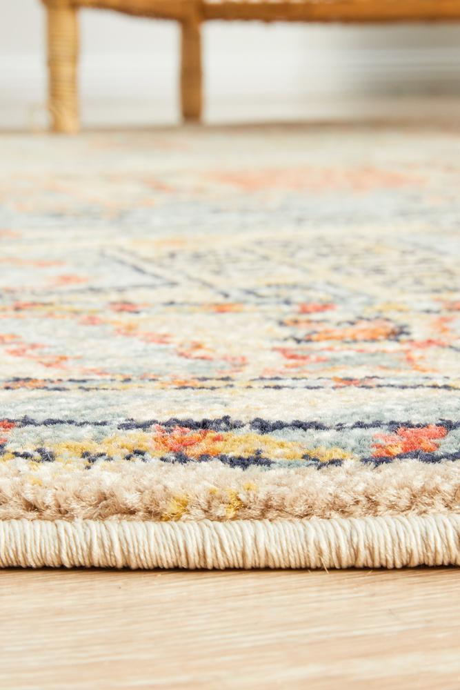 Legacy 859 sky blue round transitional traditional rug