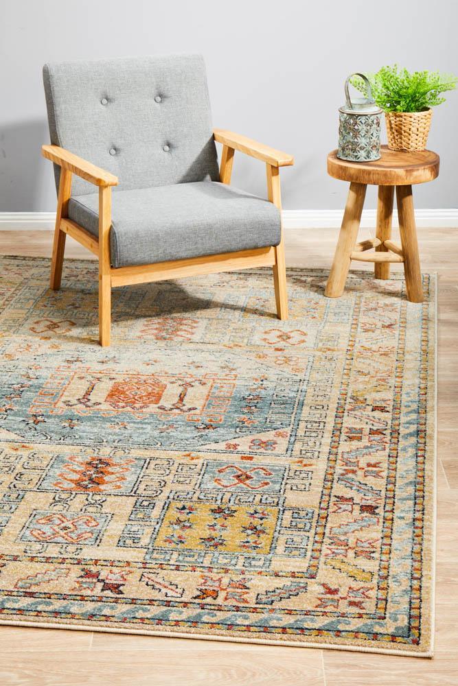 Legacy 859 sky blue transitional traditional rug