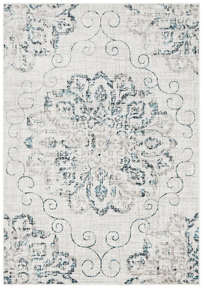 Giselle transitional blue grey transitional rug
