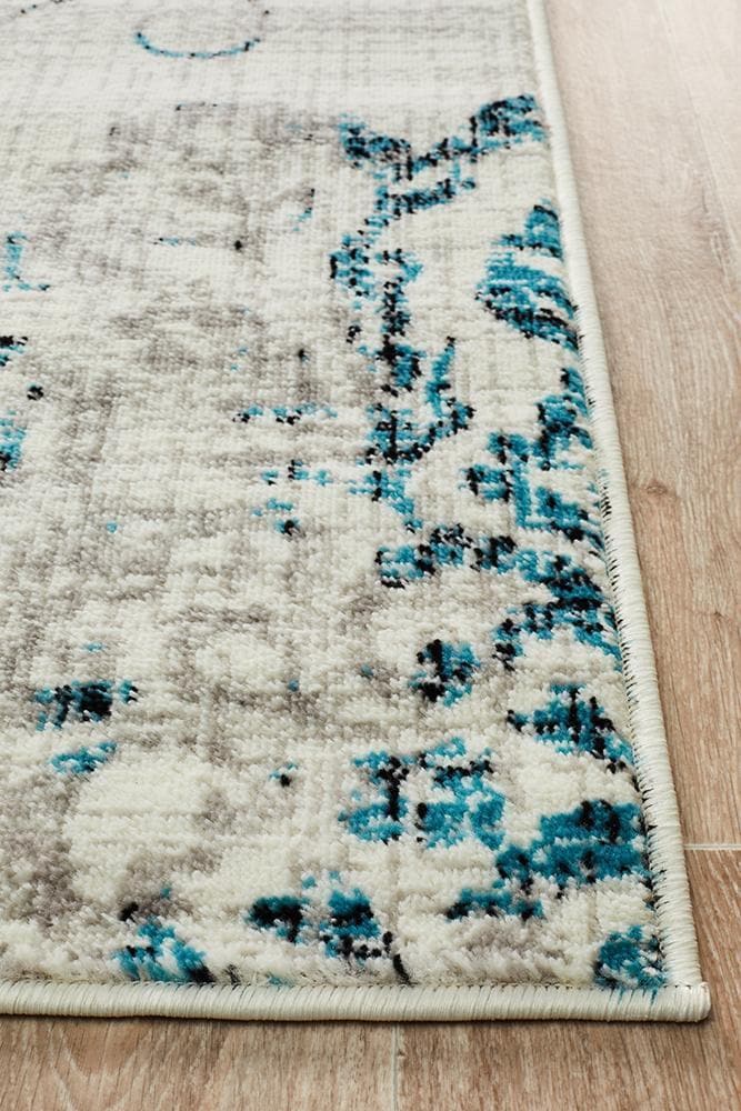 Giselle transitional blue grey transitional rug