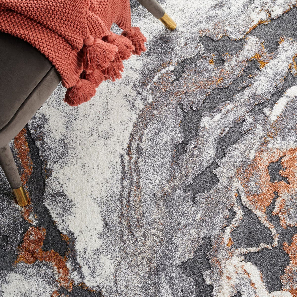 Factory Rug Rust Mineral 222 Rust Rug | Semi Shag Modern Rugs | Rugs Plus Online.
