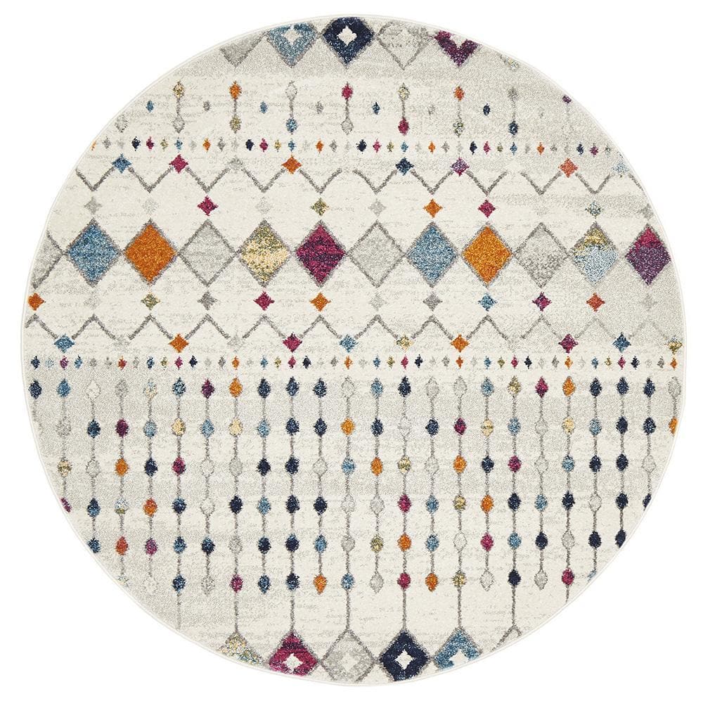 Mirage Peggy Moroccan Tribal - Multi [Round] - Rug