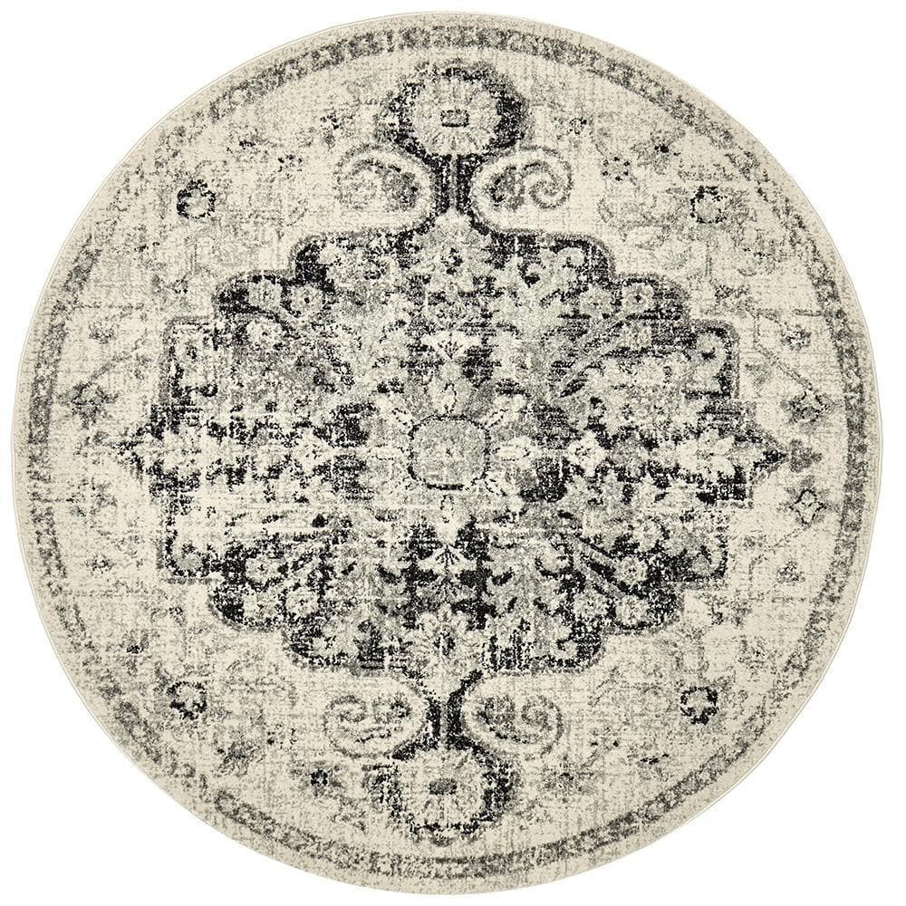 Museum Transitional - Charcoal [Round] - Rug