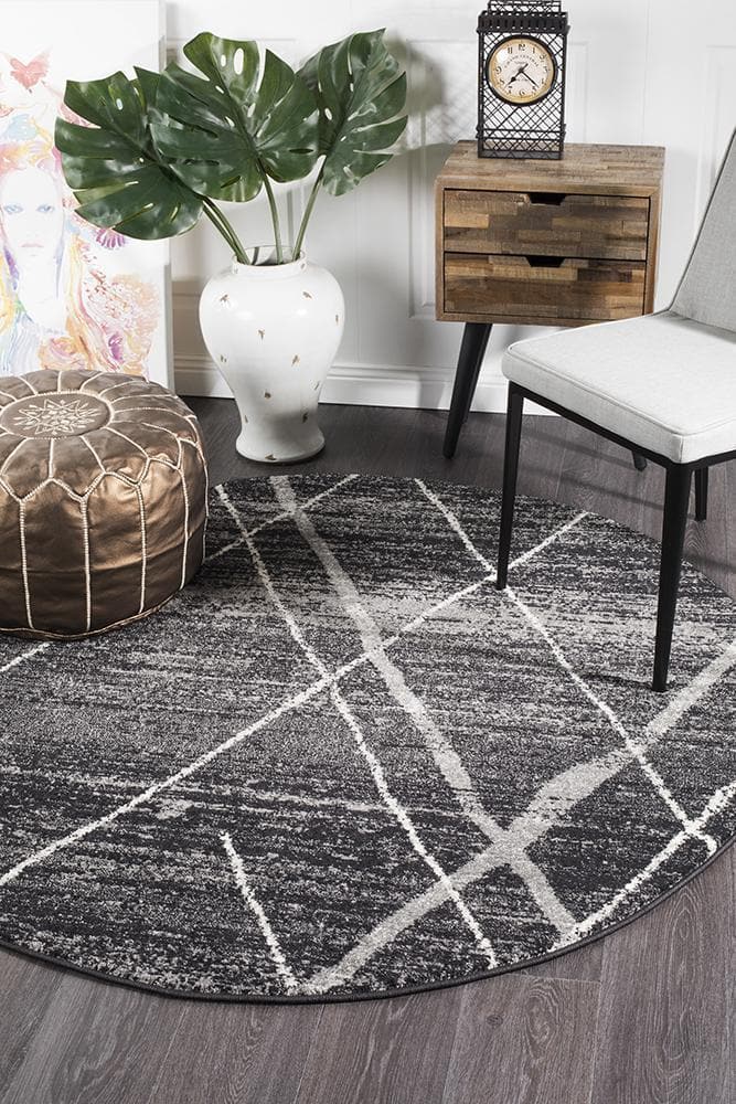 Oasis Noah Contemporary - Charcoal [Round] - Rug