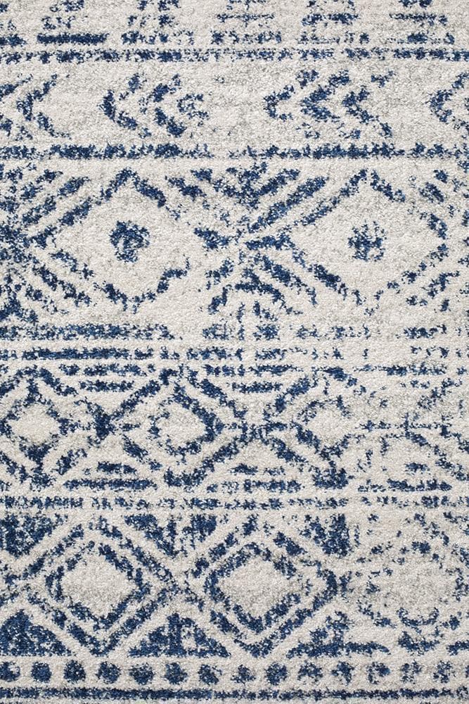 Oasis Ismail Rustic - White Blue - Rug