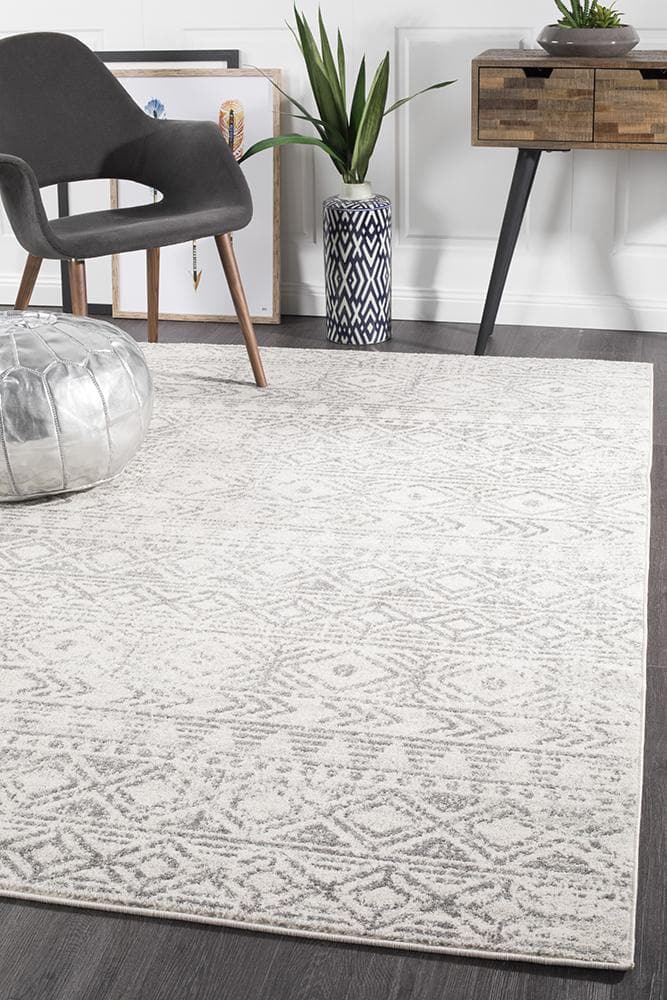 Oasis Ismail Rustic - White Grey - Rug