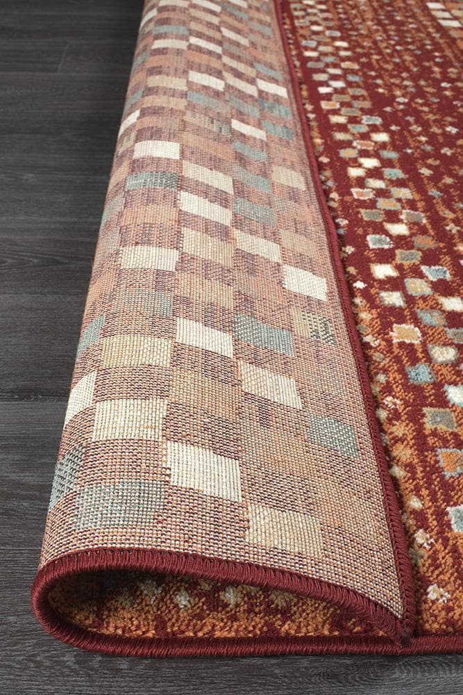 Oxford Mayfair Squares - Rust - Rugs Plus Online