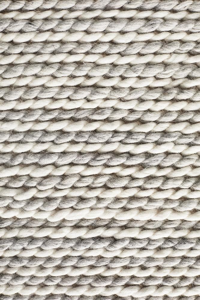Carina Felted Wool Woven Rug - White