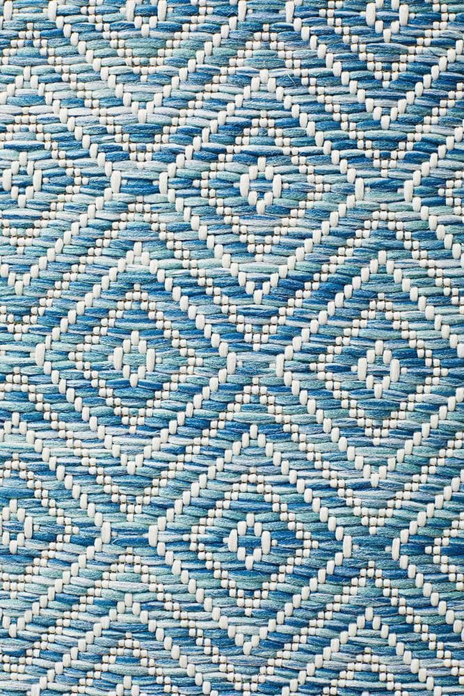 Terrace Diamond - Blue [Indoor Outdoor] - Rug