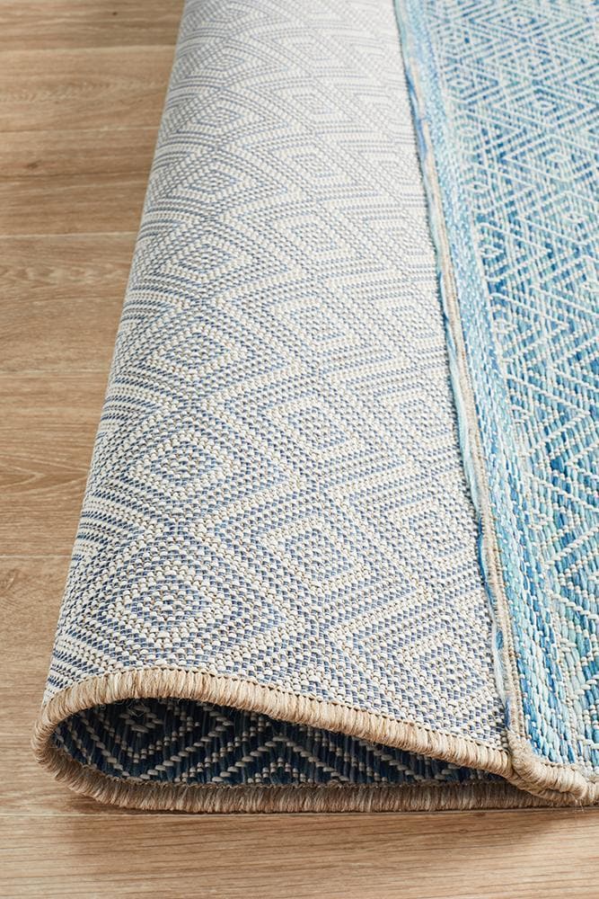 Terrace Diamond - Blue [Indoor Outdoor] - Rug