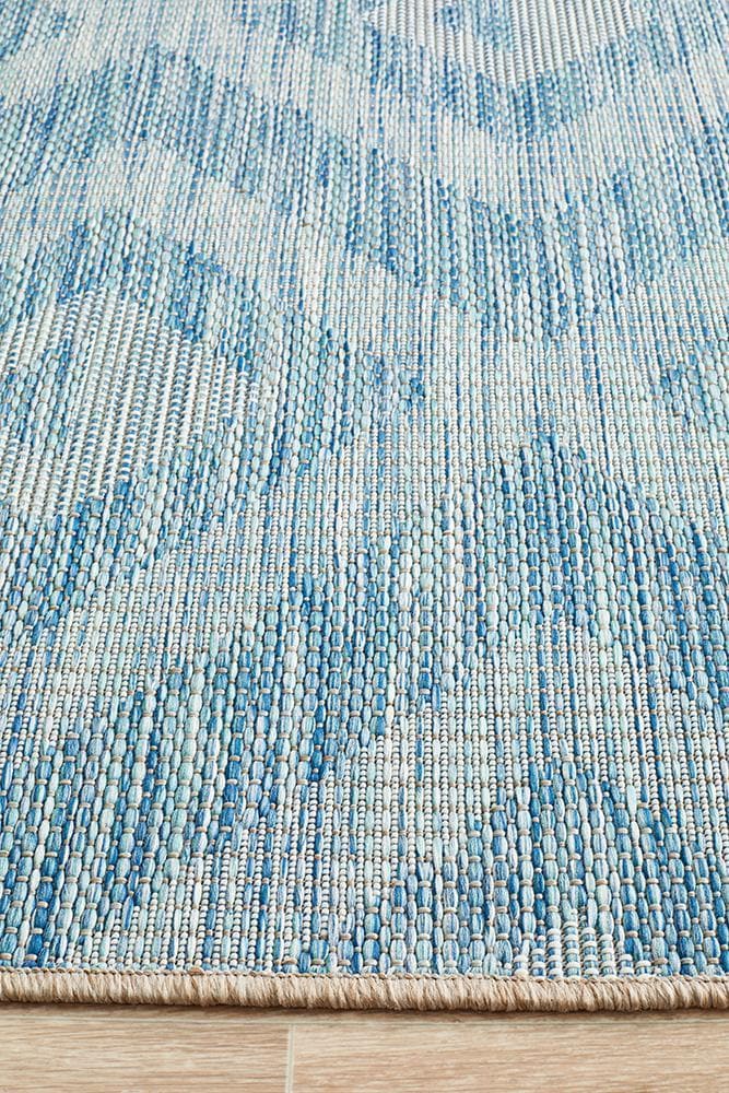 Terrace Triangle - Blue [Indoor Outdoor] - Rug