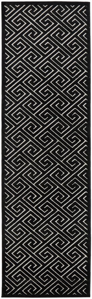 New York Alice Black & Gold Runner Rug