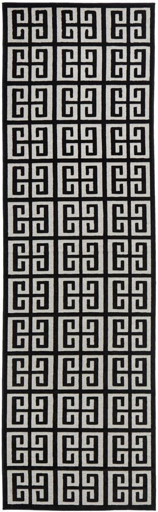 New York Brenda Black & Gold Runner Rug