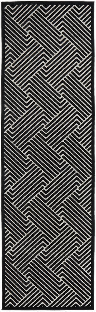 New York Cindy Black & Gold Runner Rug