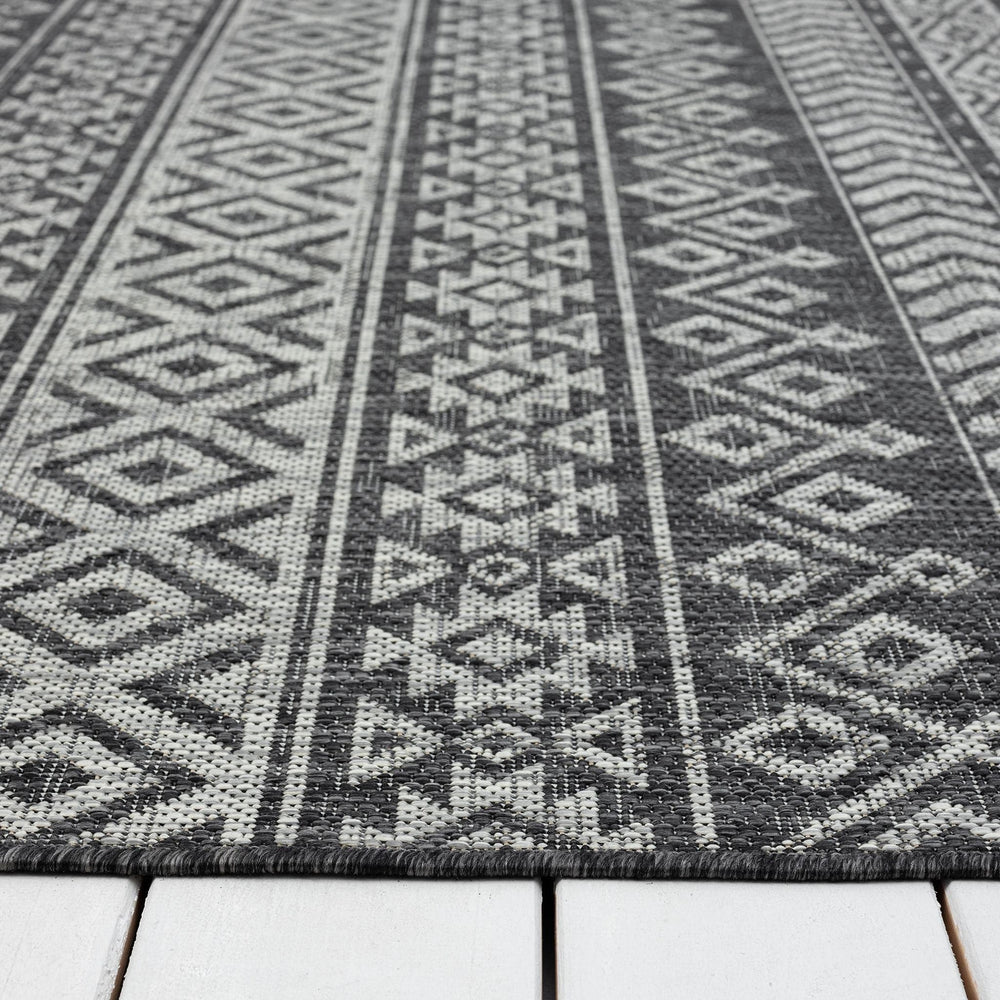 Alfresco In/Out 421 Charcoal | Hallway Runner | Rugs Plus Online